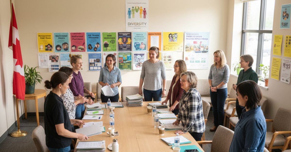 Nonprofit board meeting ending in Canada.