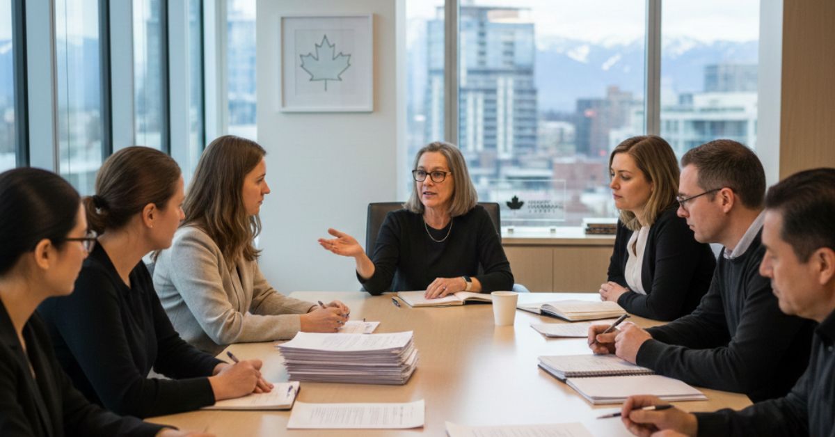 Canadian charity board approving meeting minutes.